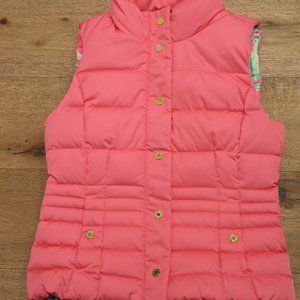 EUC Lily Pulitzer Down Puffy Vest PINK M Medium